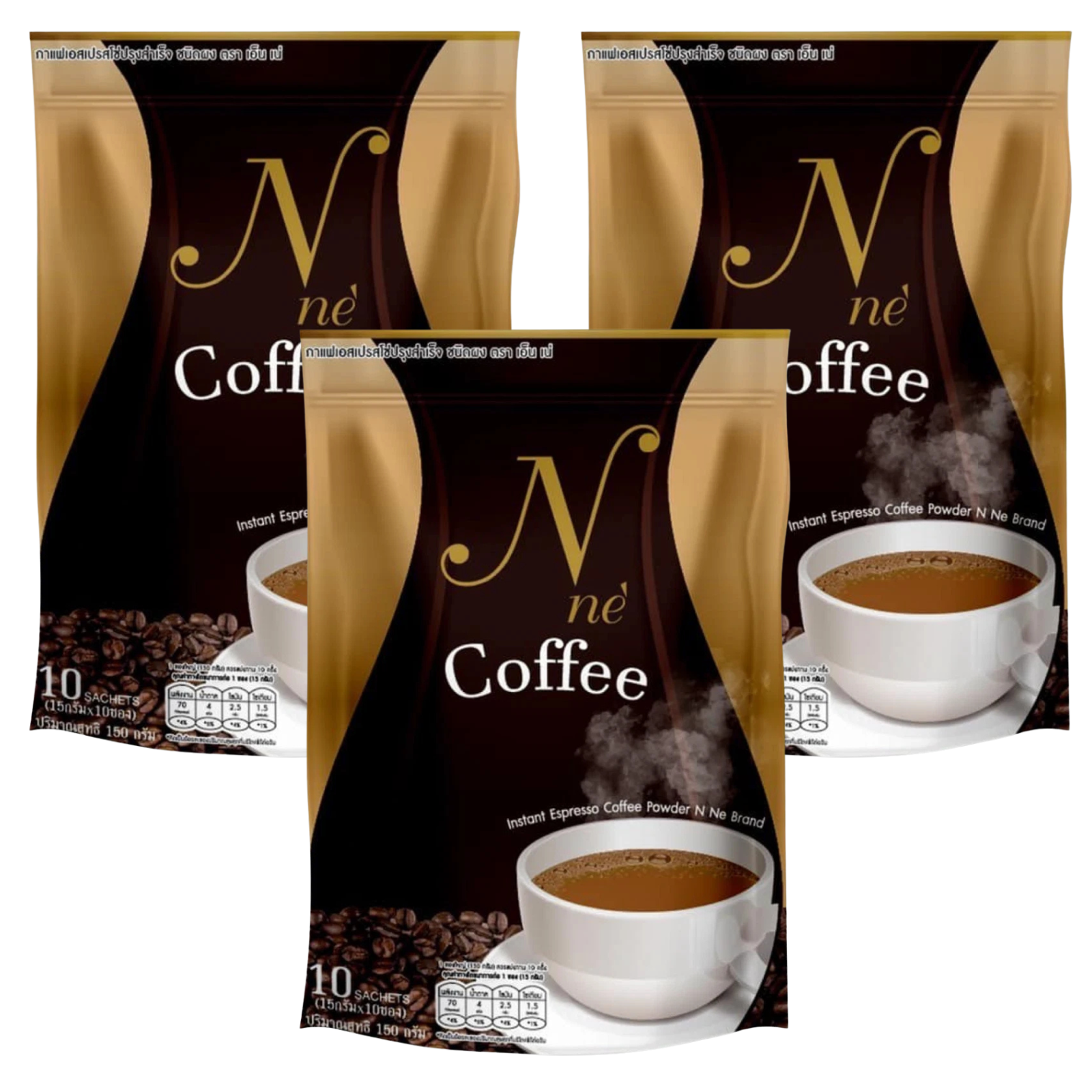 3 Pack N NE Instant Espresso Coffee No Sugar 30 Sachets Thailand | EXPRESS SHIP0