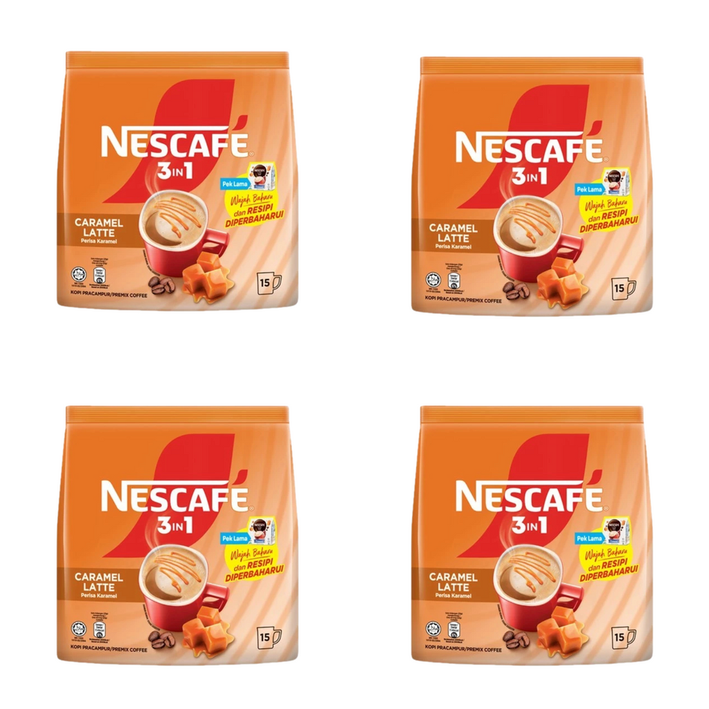 5 Packs NESCAFE 3in1 Caramel Latte Coffee Mix 75 Sticks 1725g Free Hazelnut1