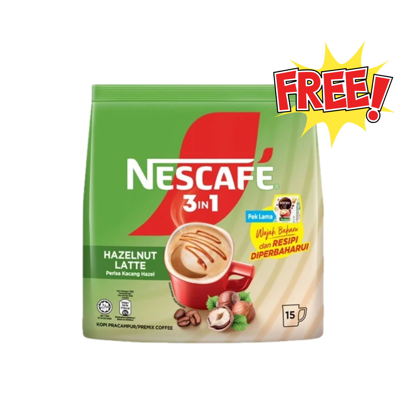 5 Packs NESCAFE 3in1 Caramel Latte Coffee Mix 75 Sticks 1725g Free Hazelnut2