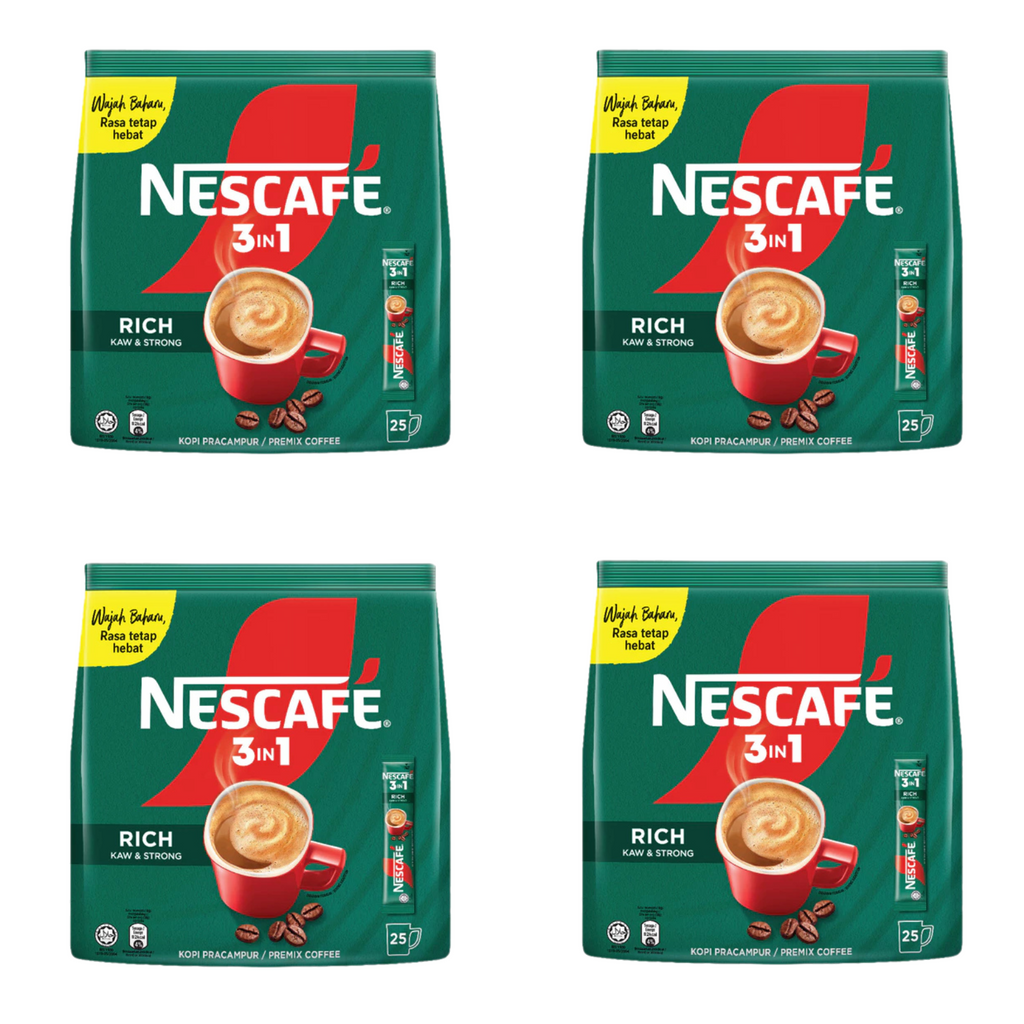 4 Packs Nescafe 3in1 Rich Strong Instant Coffee Mix 100 Sticks 1800g | EXPRESS1