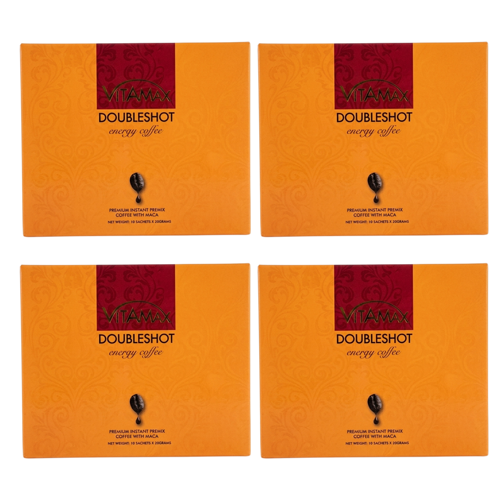 4 Boxes Vitamax Herbal Coffee Blend Instant Sugar Free Coffee | EXPRESS SHIPPING0