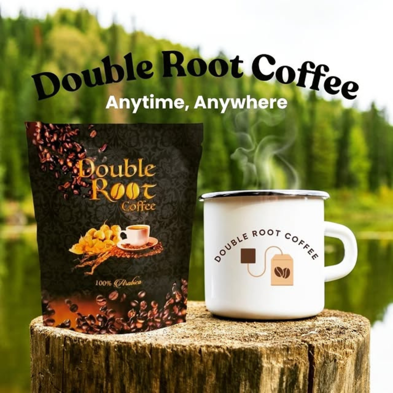 Double Root Coffee 3 in 1 Instant Coffee Ashwagandha Maca 6 Sachets Pack6