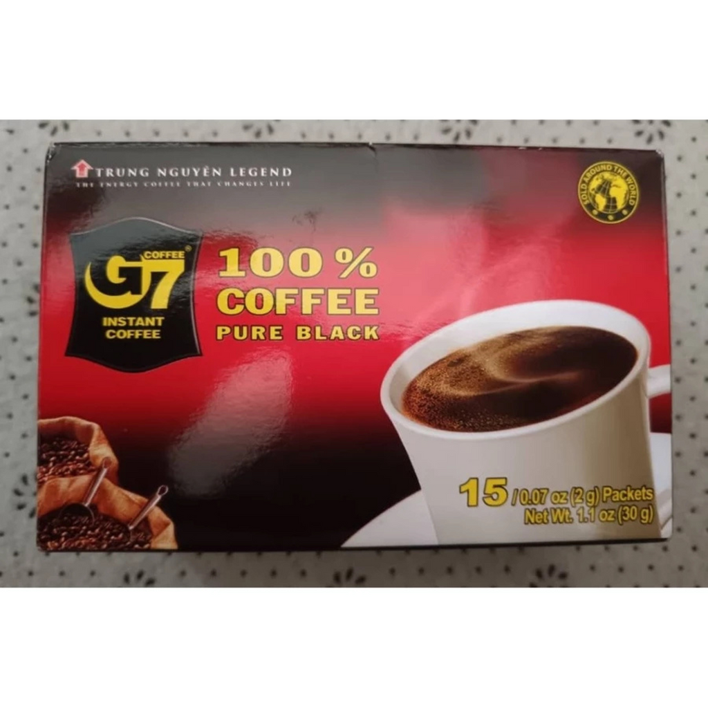 G7 Instant Black Coffee 15 Sachets 30g Original Vietnamese Coffee No Sugar6