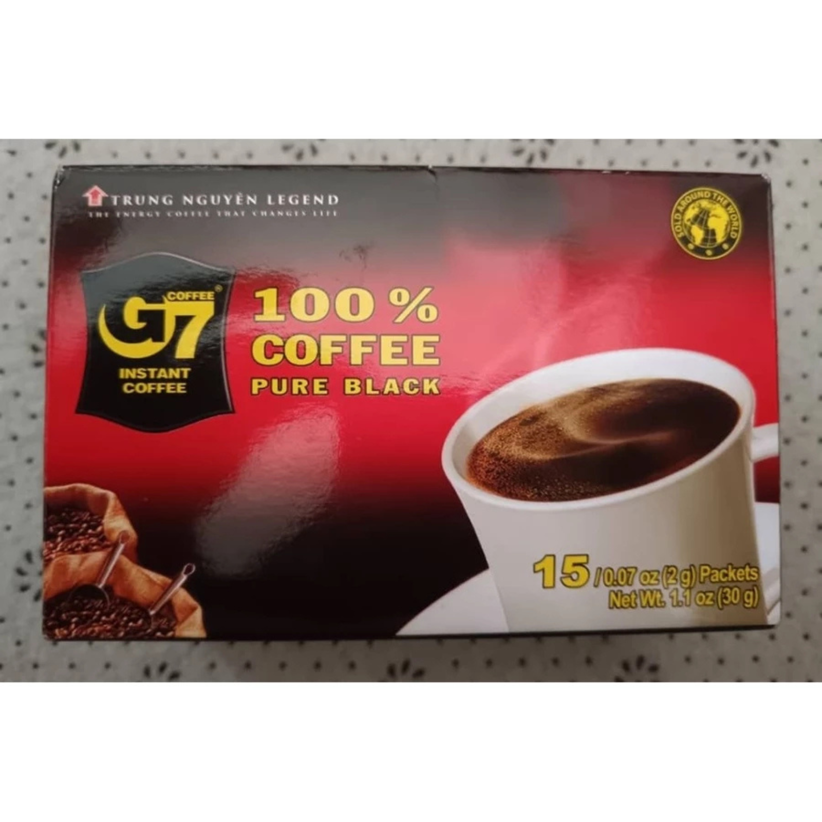 G7 Instant Black Coffee 15 Sachets 30g Original Vietnamese Coffee No Sugar6