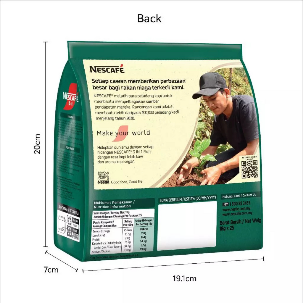 4 Packs Nescafe 3in1 Rich Strong Instant Coffee Mix 100 Sticks 1800g | EXPRESS5