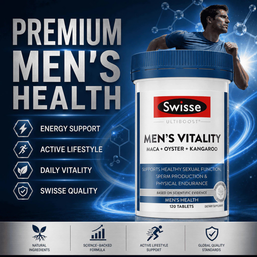 2 Bottles Swisse Ultiboost Mens Vitality Maca Oyster Kangaroo 240 Tablets5