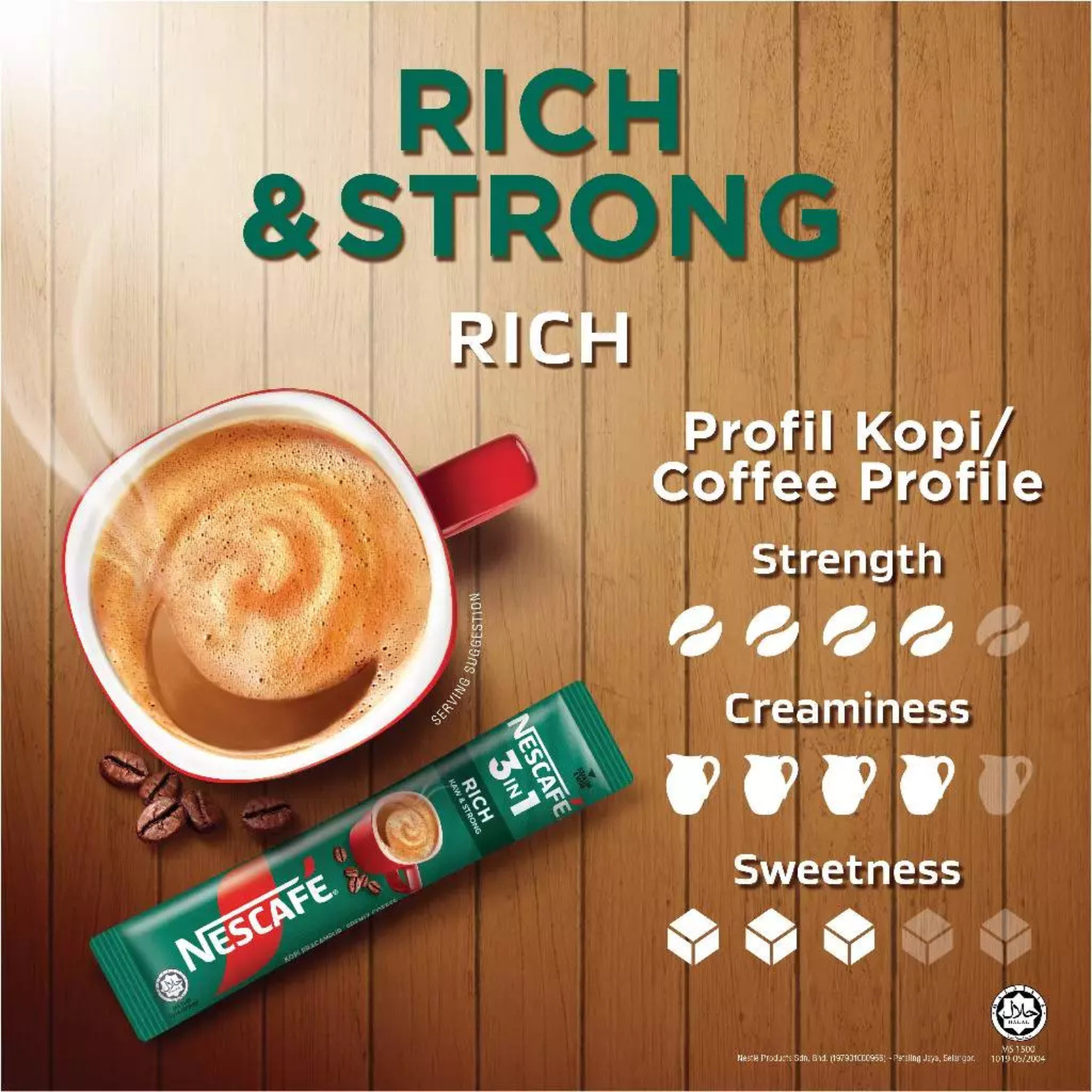 4 Packs Nescafe 3in1 Rich Strong Instant Coffee Mix 100 Sticks 1800g | EXPRESS8
