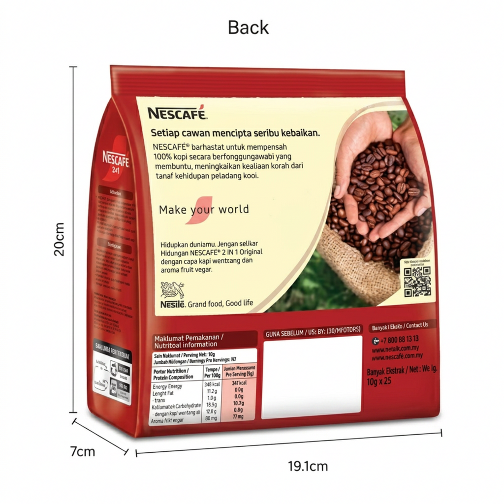 Nescafe 3in1 Original Instant Coffee Mix 25 Sticks 450g Malaysia | EXPRESS SHIP2