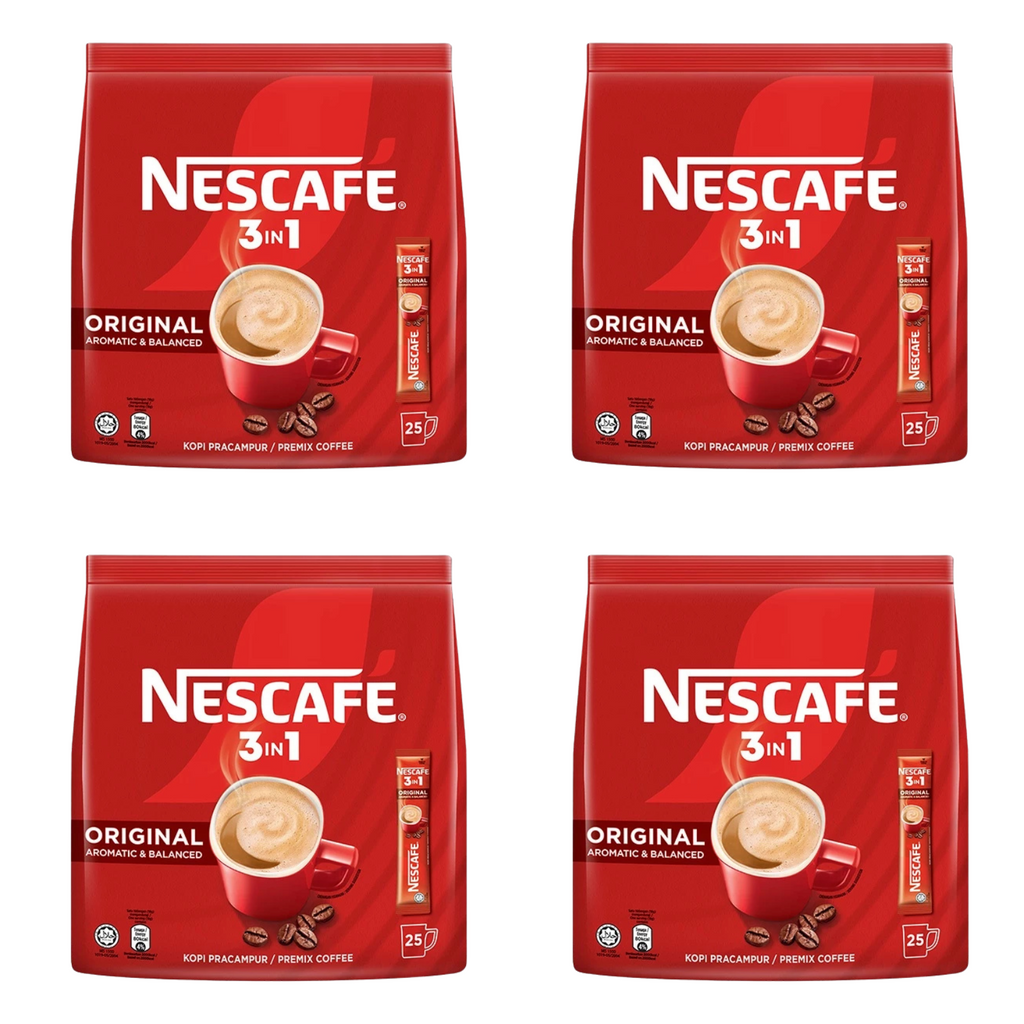 Nescafe 3in1 Original Instant Coffee Mix 4 Packs 100 Sticks 1800g | EXPRESS SHIP1
