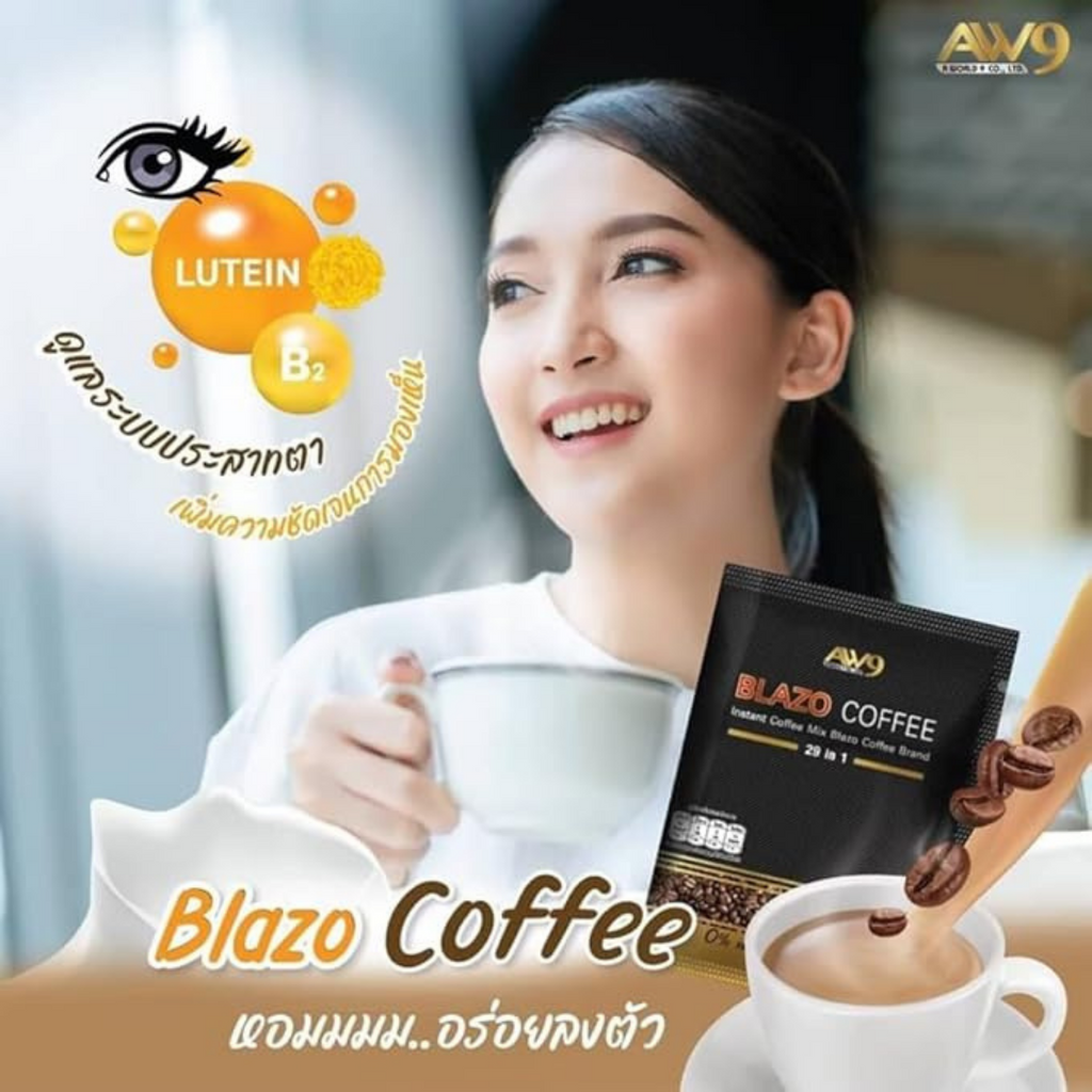 Blazo 29in1 Instant Coffee Mix Arabica | Sugar-Free Non-Fat 20 Sachets Pack12
